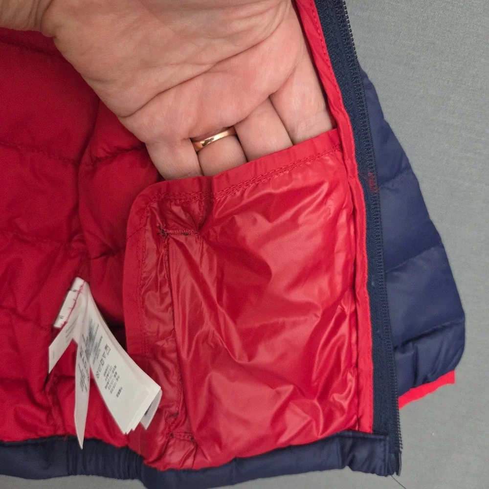 Ralph Lauren Toddler Navy Blue Down Puffer Jacket Packable Red Pony Logo